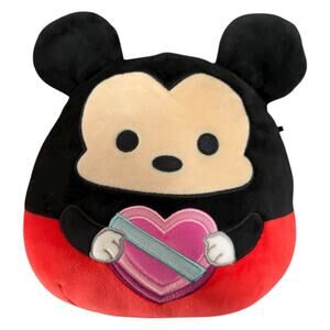 Squishmallows Disney Mickey Mouse Valentine Heart Soft Plush 8"